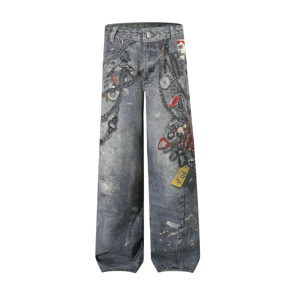 Ripped vintage fashion jeans